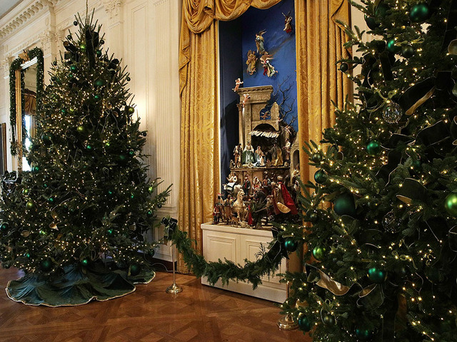 washington dc november 27 the white house creche is on display in the east room at the white house during a press preview of the 2017 holiday - The White House Christmas Decorations 2017 washington dc november 27 the white house creche is on display in the east room at the white house during a press preview of the 2017 holiday - The White House Christmas Decorations 2017
