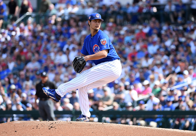 Yu Darvish throws 2 hitless innings in Cubs spring training debut