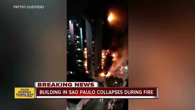 High-Rise In Brazil Collapses After Massive Fire