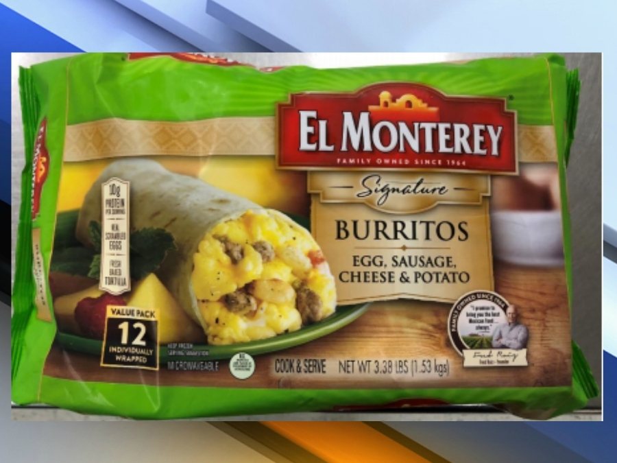 El Monterey breakfast burritos recalled, may be contaminated with